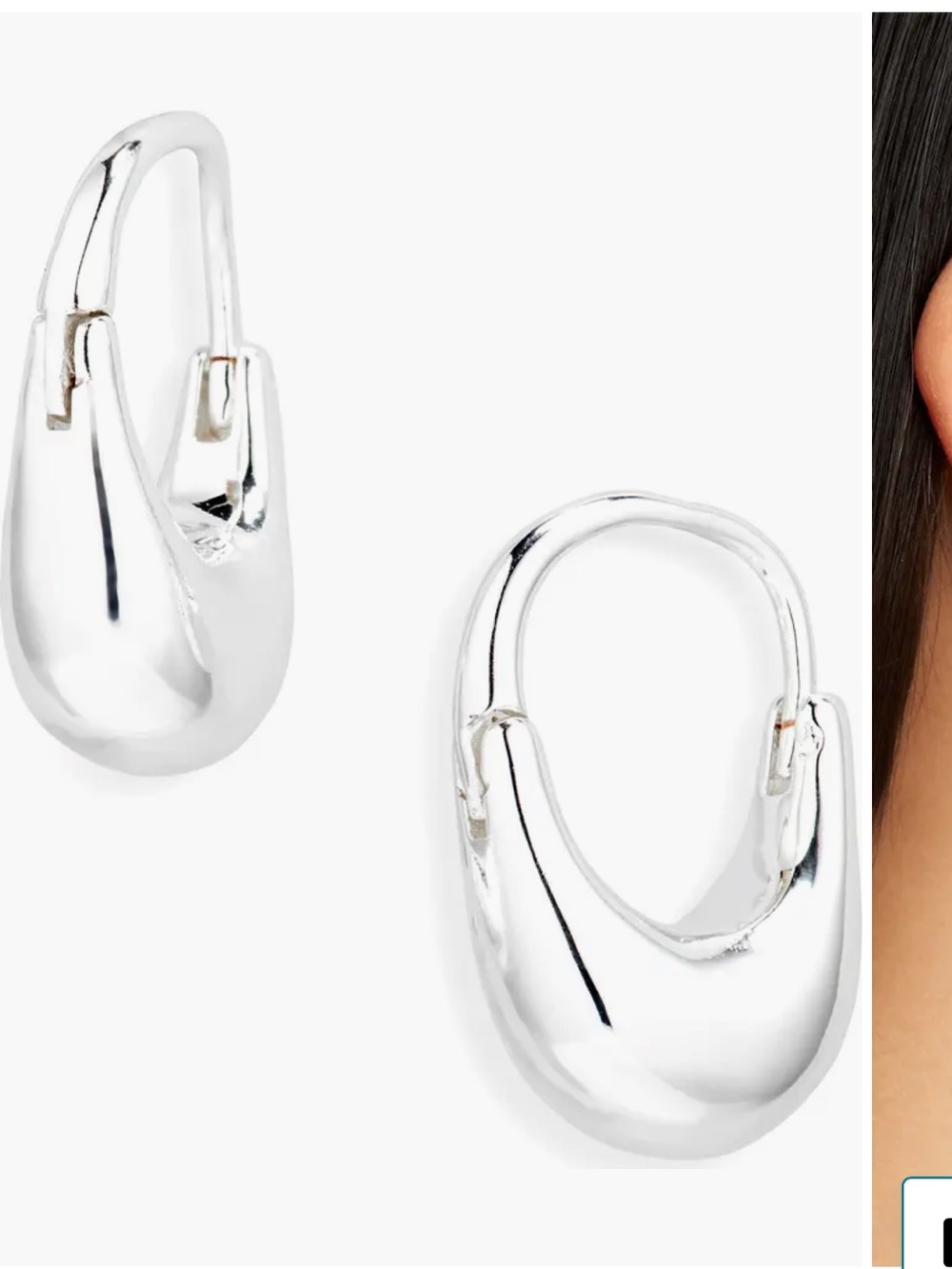 Nordstrom Oval Hoop Earrings